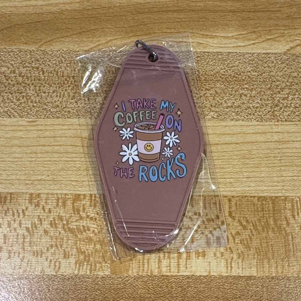 Pink Coffee Keychain